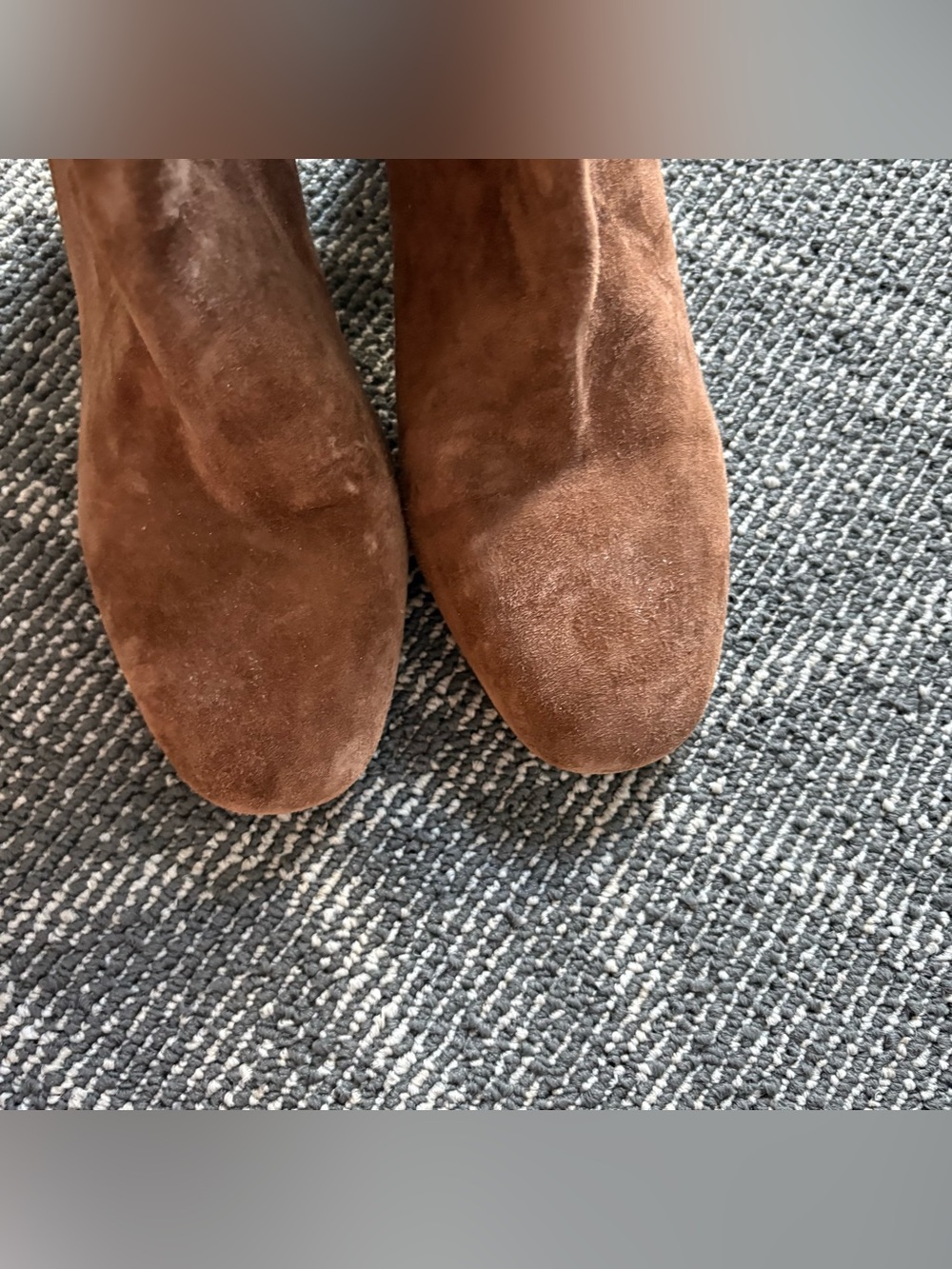 Ann Taylor Eden Suede Tortoiseshell Heeled Brown Booties Size 9 - Picture 6 of 10